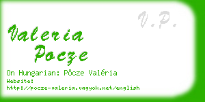 valeria pocze business card